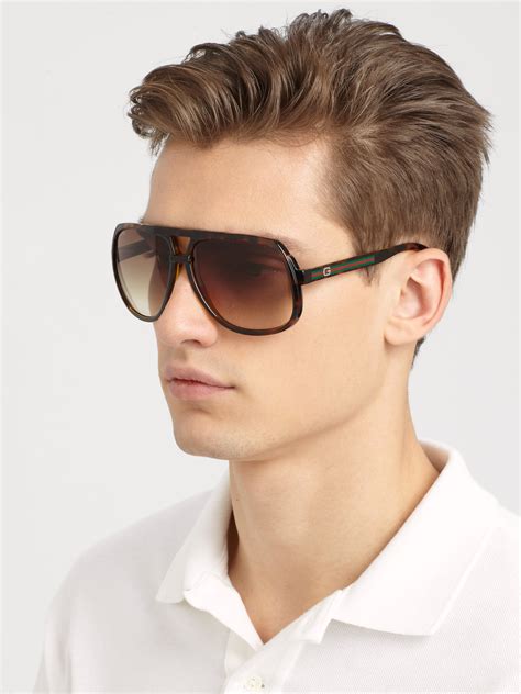 gucci sunglasses mens brown|gucci bedazzled sunglasses.